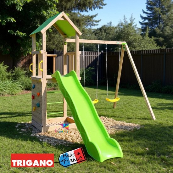 Aire de Jeux Bois 7 Enfants SMART XPERIENCE | Trigano
