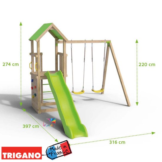 Aire de Jeux Bois 7 Enfants SMART XPERIENCE | Trigano