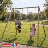 Balançoire Bois Métal Adulte SKYLER 3 m | Trigano