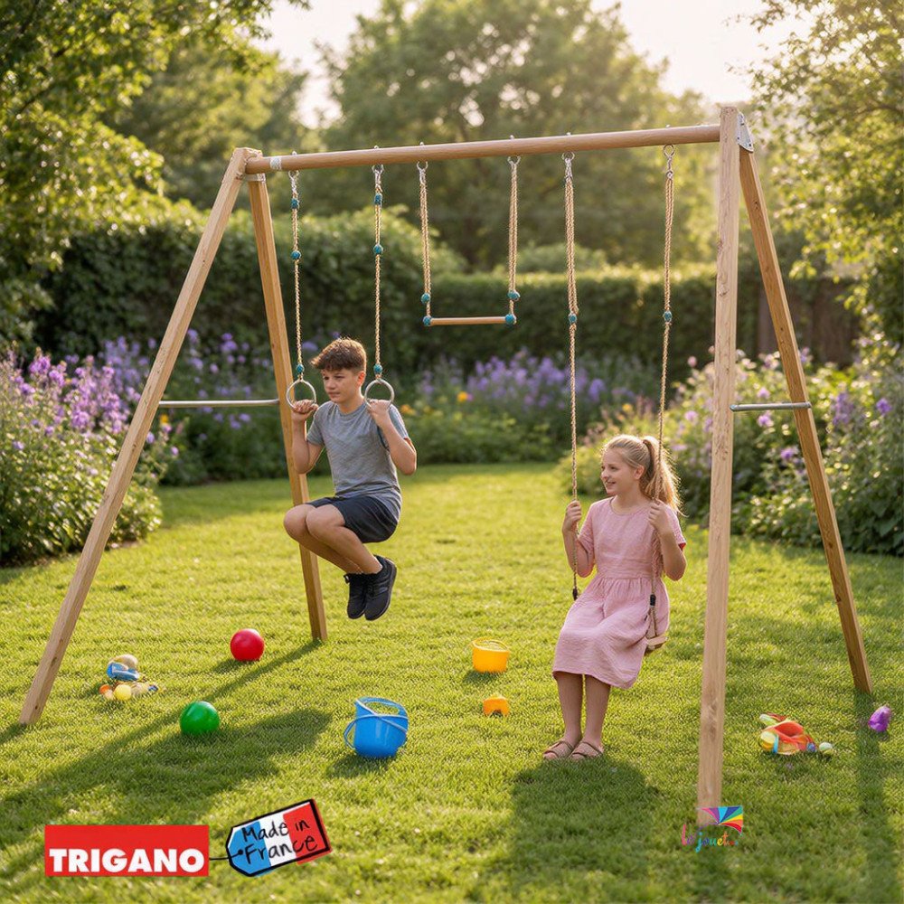 Balançoire Bois Métal Adulte SKYLER 3 m | Trigano