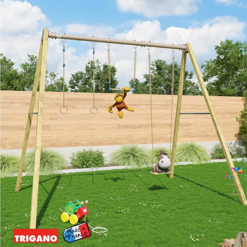 Balançoire Bois Métal Adulte SKYLER 3 m | Trigano