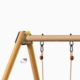 Portique Bois Métal avec Siège Bébé DOUBLO | Trigano