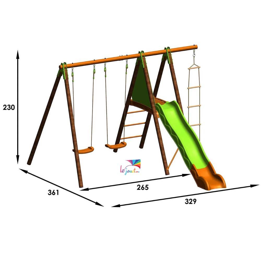 Station de Jeux Bois Métal XALTO 2,30 m | Trigano