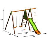 Station de Jeux Bois Métal XALTO 2,30 m | Trigano