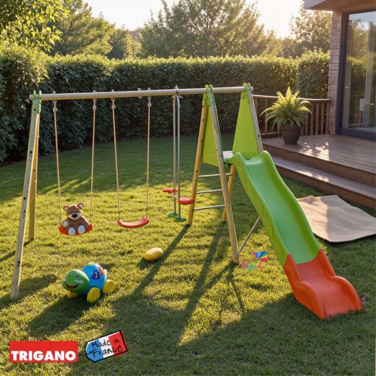 Portique Bois Métal Multi-Activités OPTIMA | Trigano