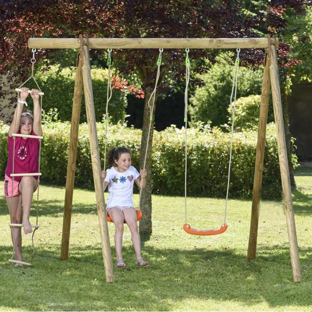 Portique bois 2,30 m trigano Artix TIRIDOU - 3 enfants