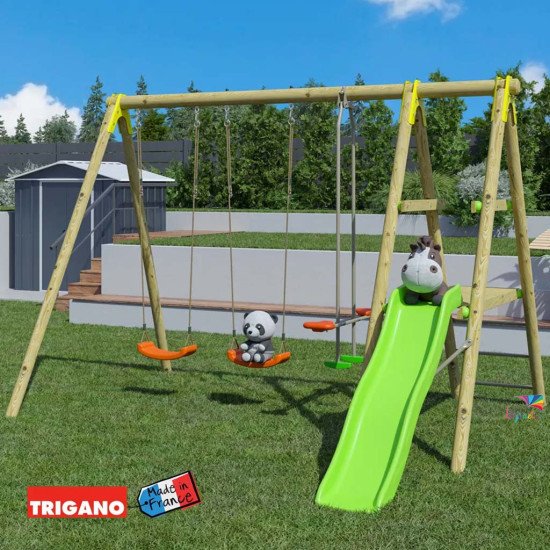 Portique Bois 6 Enfants TOPWOOD TUTTI 2,30 m | Trigano