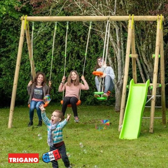 Portique Bois 6 Enfants TOPWOOD TUTTI 2,30 m | Trigano