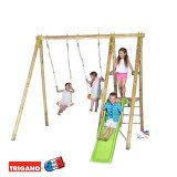 Portique Bois avec Toboggan TOPWOOD DANI | Trigano