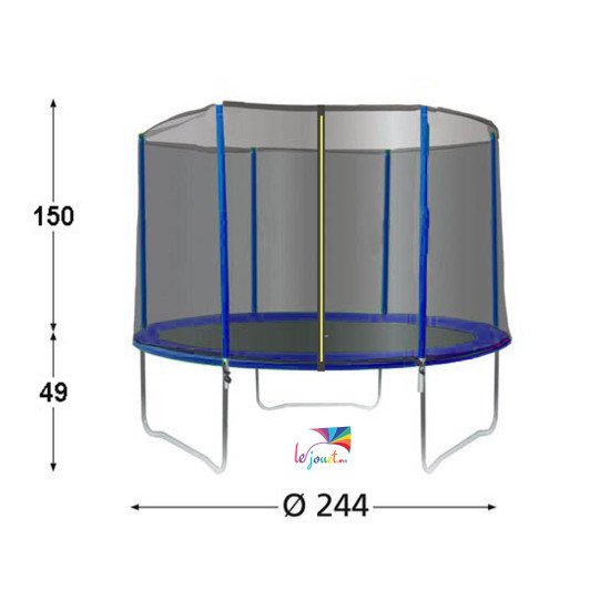 Trampoline Trigano 2,44 m avec Filet et Échelle