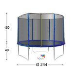 Trampoline Trigano 2,44 m avec Filet et Échelle