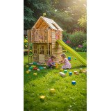 Maisonnette Enfant Bois avec Toboggan LOFT | TP Toys