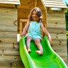 Maisonnette cabane en bois FSC® avec toboggan vert pomme LOFT TP Toys