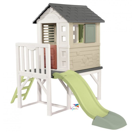 Smoby Life Maison Pilotis avec Toboggan | LEJOUET.MA