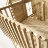 Maisonnette cabane en bois FSC® avec toboggan vert pomme LOFT TP Toys