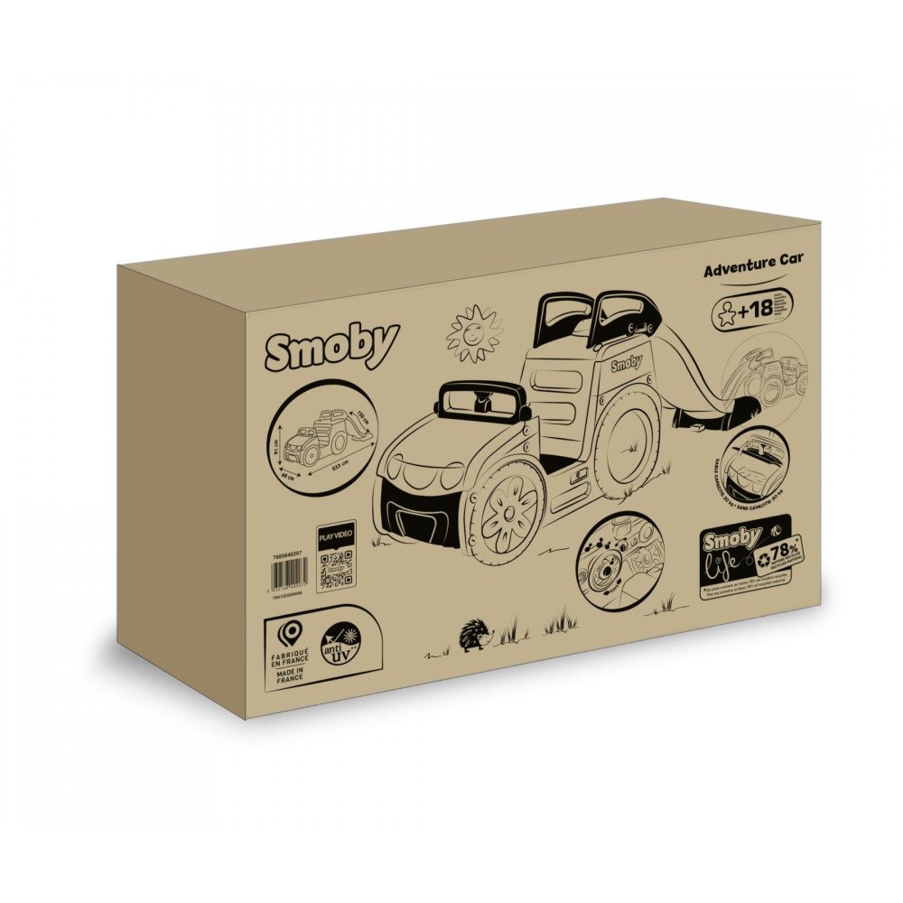 Smoby Life Adventure Car – Voiture Toboggan & Bac à Sable | LEJOUET.MA