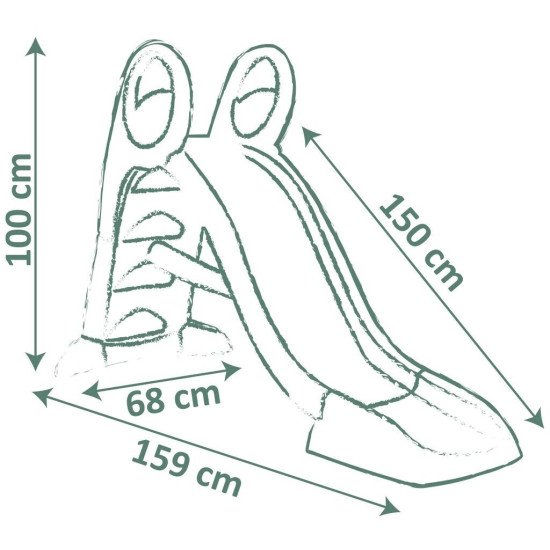 Smoby Life Toboggan KS 1,50 m avec Jeu d’Eau