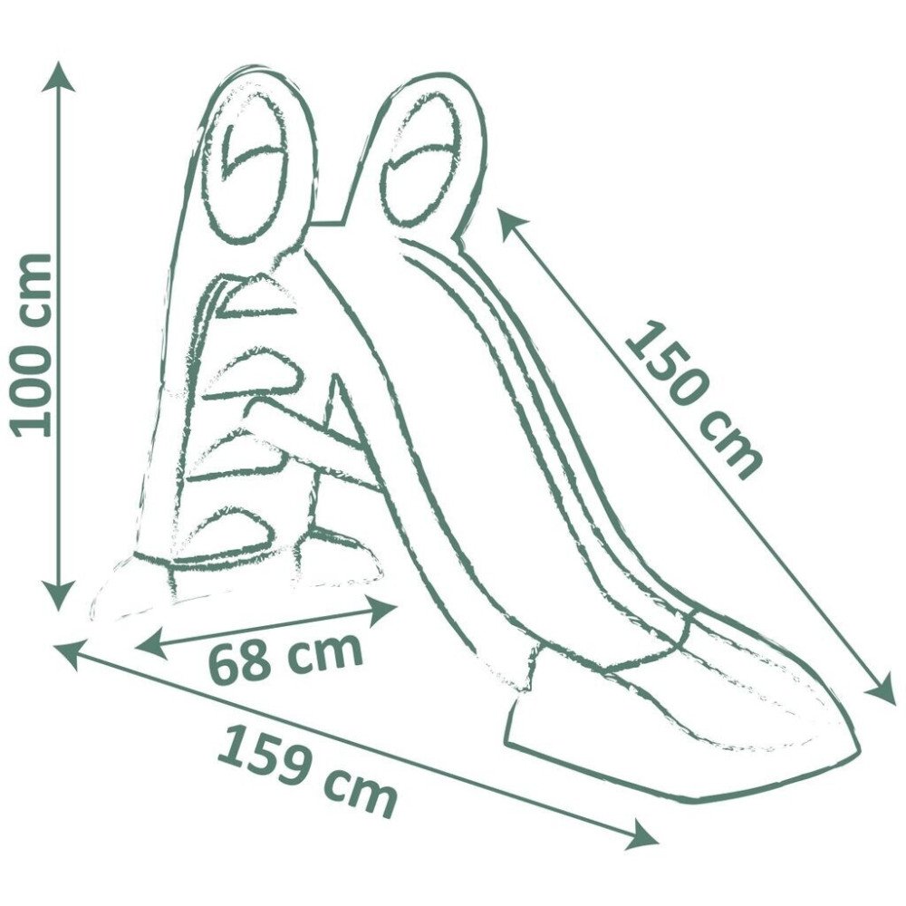 Smoby Life Toboggan KS 1,50 m avec Jeu d’Eau