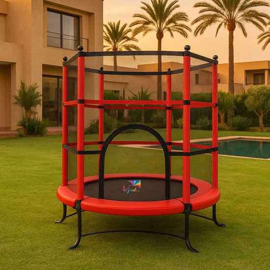 Trampoline rouge et noir
