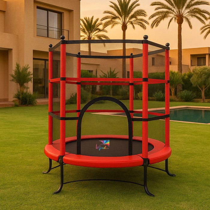 Trampoline rouge et noir
