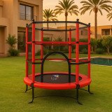 Trampoline rouge et noir