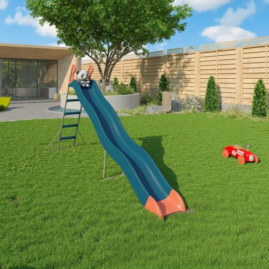 Toboggan Bleu PYROU de 3,32m de glisse Trigano