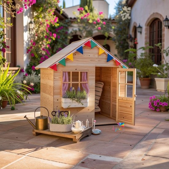 Maisonnette cabane enfant en bois FSC® REFUGE - TP TOYS