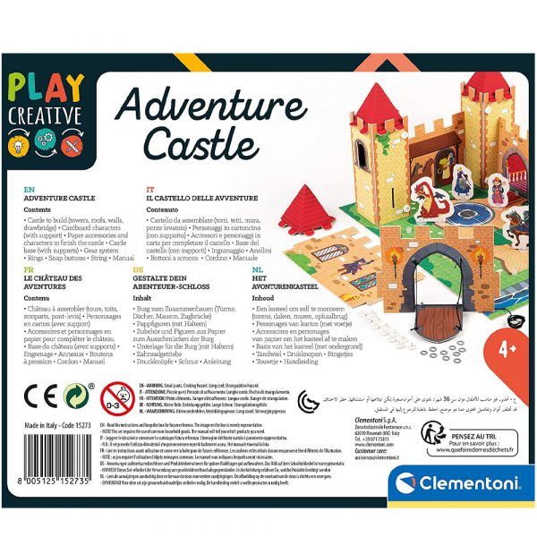 Adventure Castle - kit de Loisir créatif, Clementoni - Play Multicolore