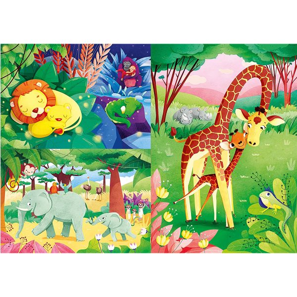 Animaux de la Savane et Leur Petit - Clementoni - Supercolor - Jungle Friends -