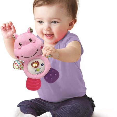 VTECH- Croc' Hippo Rose Baby Jouet Premier Age, HOCHET, 80-502555 - Version FR