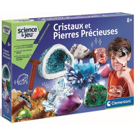 Clementoni- Science & Jeu-Cristaux et Pierres précieuses, 52345, Multicolore