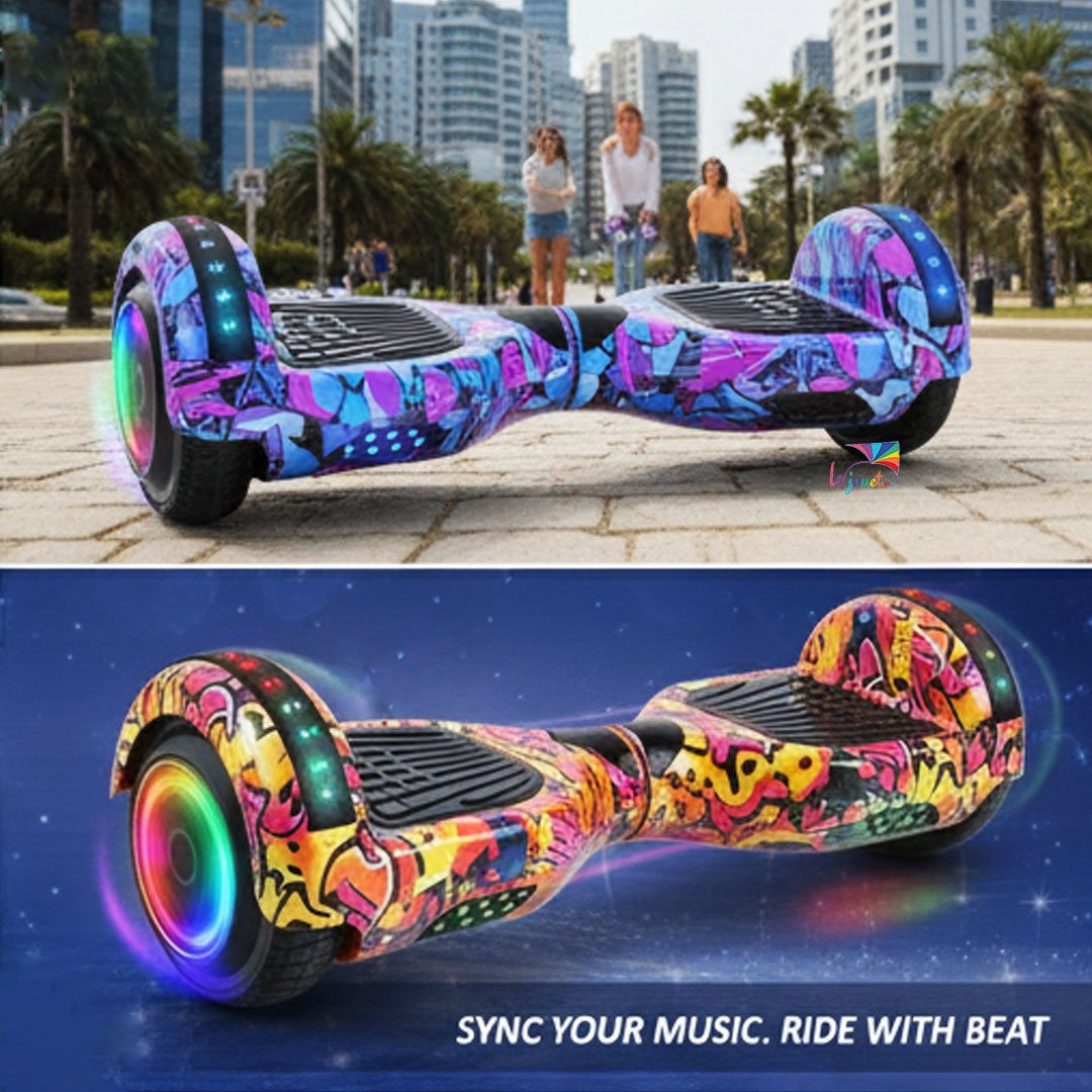 Hoverboard avec poignée de transport LED et Bluetooth 1 Hoverboard avec poignée de transport LED et Bluetooth