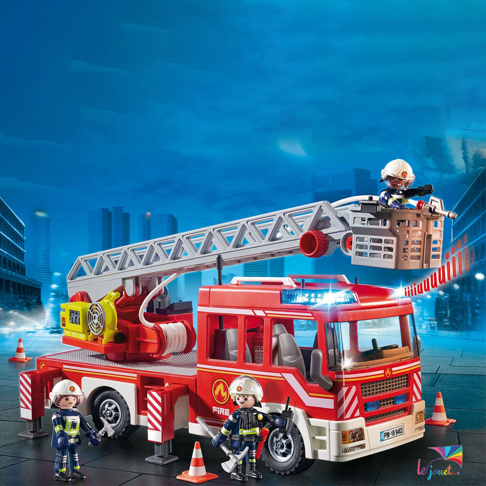 playmobil camion de pompier grande echelle 2