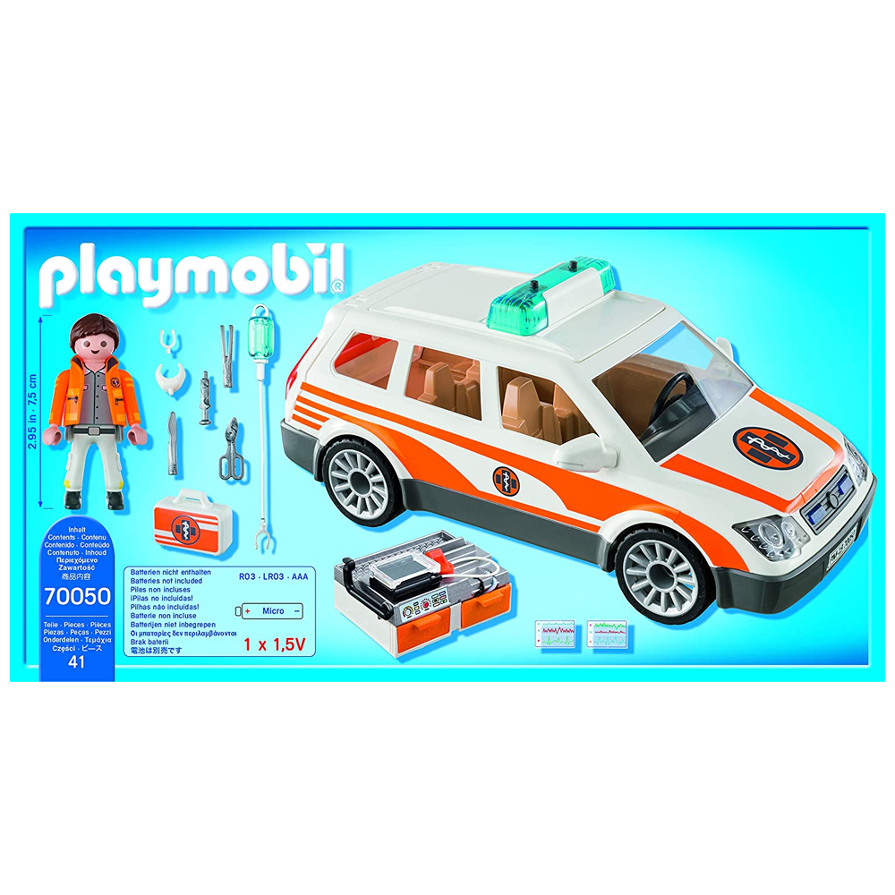 Playmobil® - Voiture de policiers avec gyrophare et sirène - 6920 -  Playmobil® City Action - Mini véhicules et circuits - Jeux d'imagination