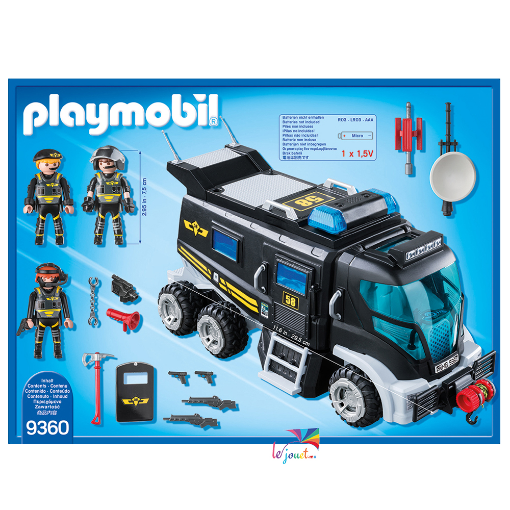 Camion policiers Élite Sirène Gyrophare Playmobil – 9360