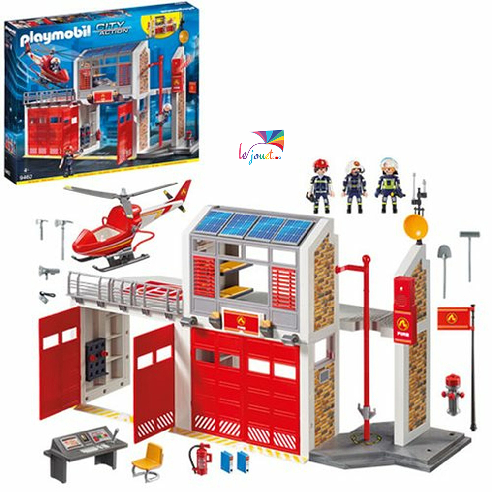 9462 - Caserne de pompiers et hélicoptère Playmobil City Action