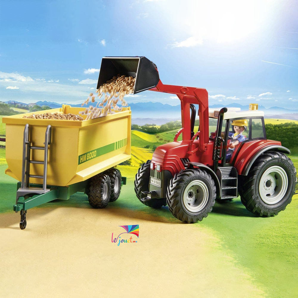 Grand tracteur avec remorque Playmobil – 70131 – –