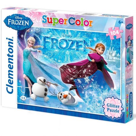 Puzzle Glitter 104 pièces Frozen - CLEMENTONI