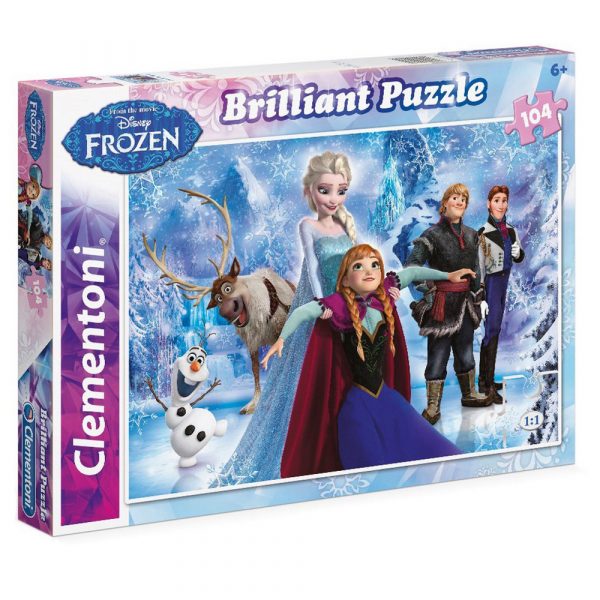 Puzzle La Reine des Neiges Frozen, 104 pièces - Clementoni - Brilliant Puzzle