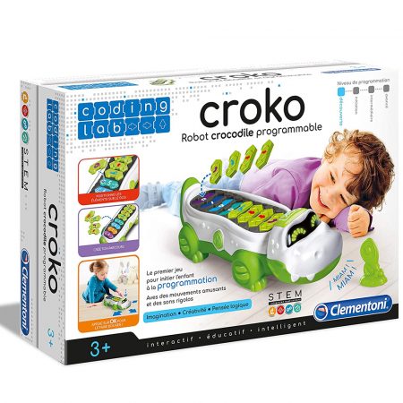 Clementoni- Coding Lab-Coko, Robot Crocodile programmable, 52384, Multicolore