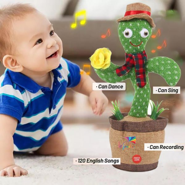 Cactus en peluche chantant et danse, cactus électroniques, jouet en peluche pour enfants, apprendre à parler, poupées, 120 chansons, enregistrement.