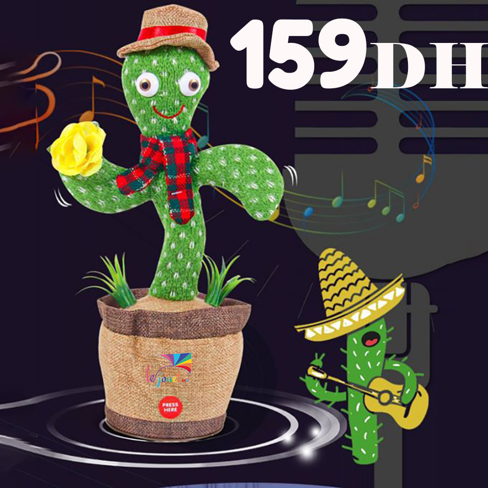 Jouet Cactus chantant et dansant parlant, Décoration & antistress maroc –  marima