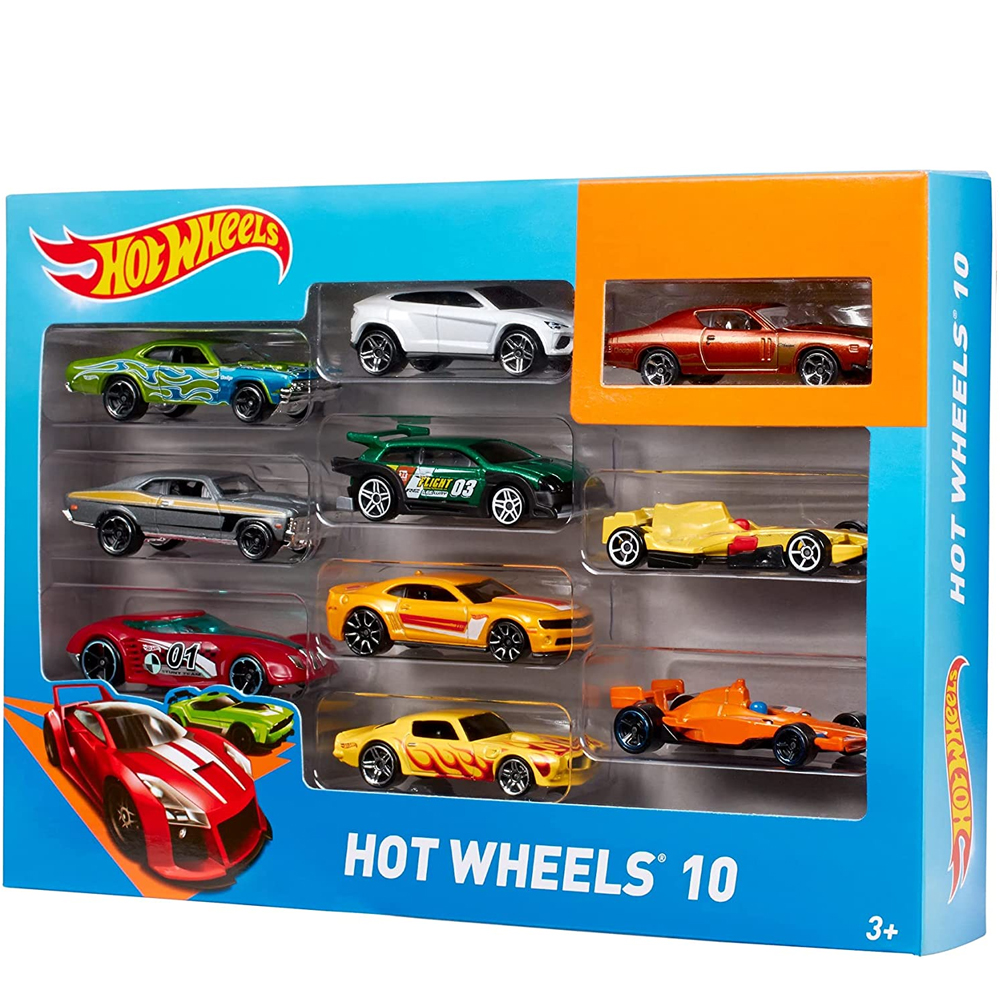 Coffret 10 petites voitures Hot Wheels