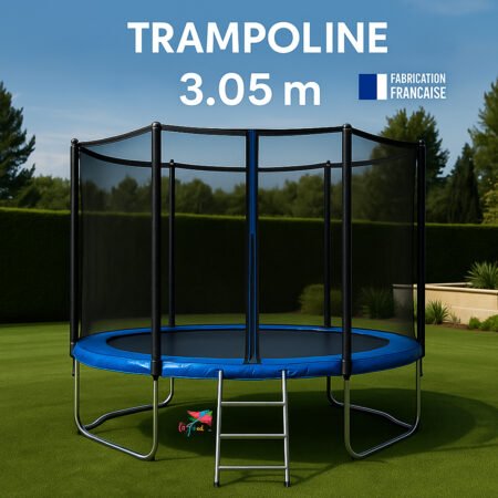 Trampoline TRIGANO 3.05 m avec filet de sécurité et échelle