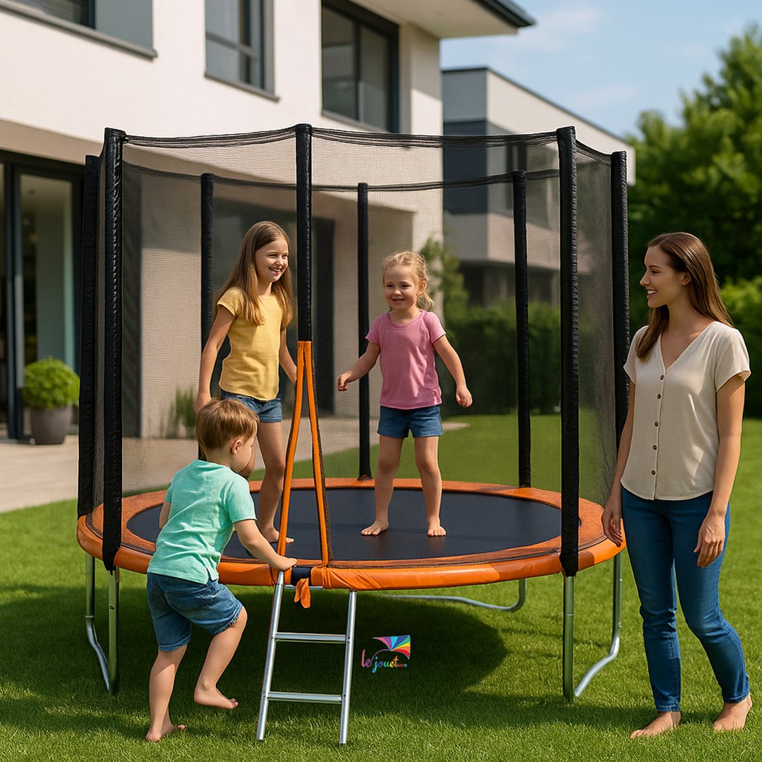 Trampoline TRIGANO 3.05 m avec filet de sécurité et échelle 2 Trampoline TRIGANO 3.05 m avec filet de sécurité et échelle – Image 2