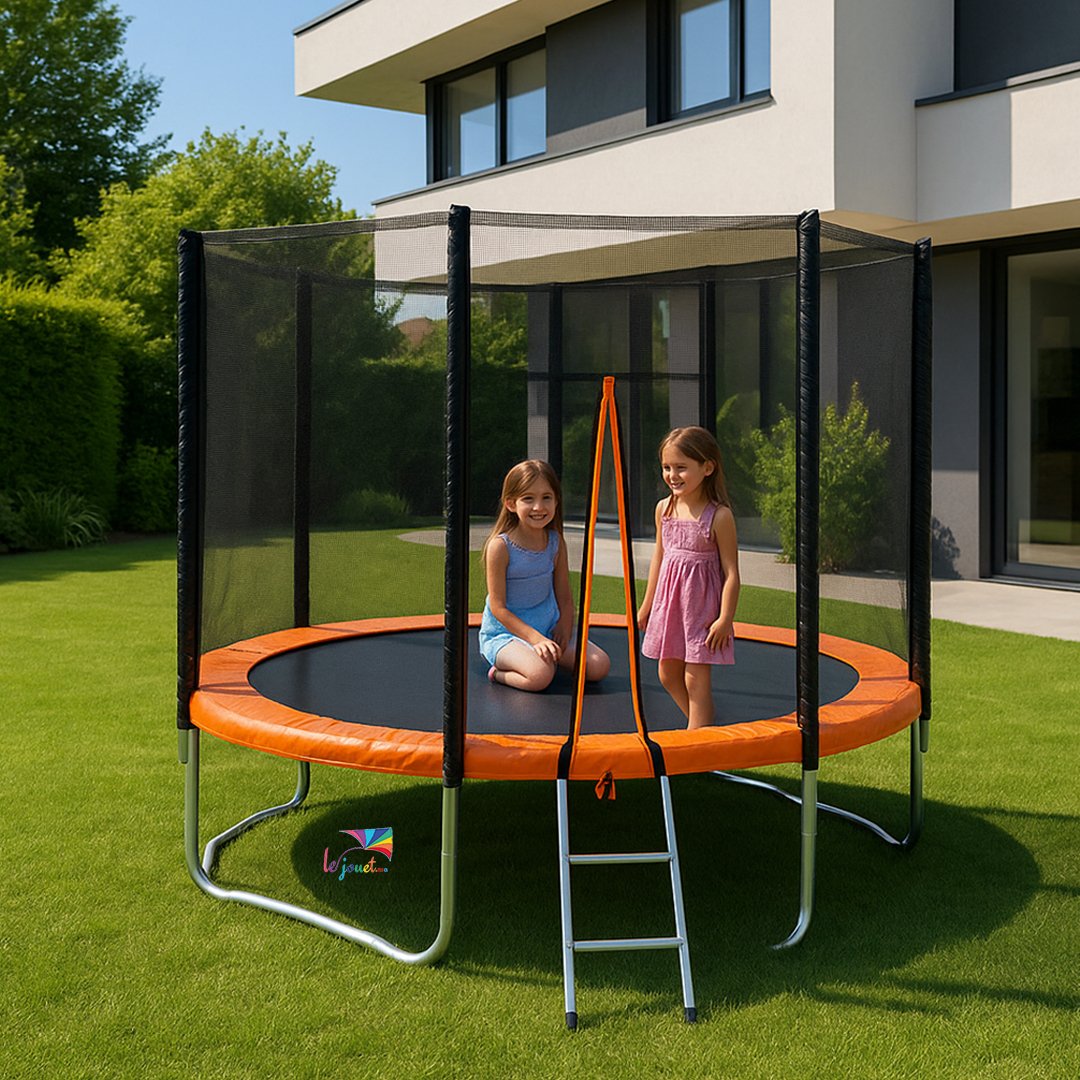 Trampoline TRIGANO 3.05 m avec filet de sécurité et échelle 5 Trampoline TRIGANO 3.05 m avec filet de sécurité et échelle – Image 5