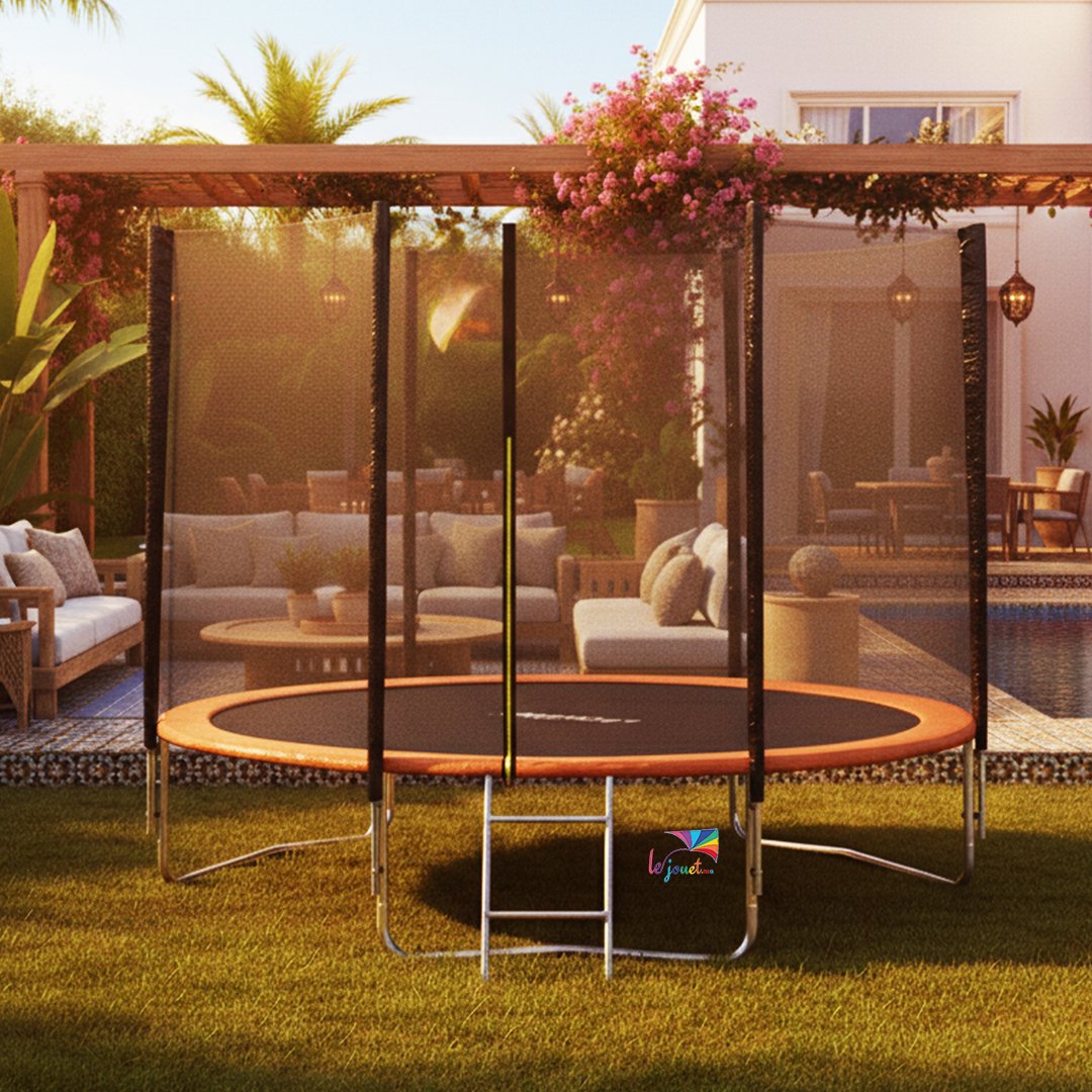Trampoline TRIGANO 3.05 m avec filet de sécurité et échelle 10 Trampoline TRIGANO 3.05 m avec filet de sécurité et échelle – Image 10