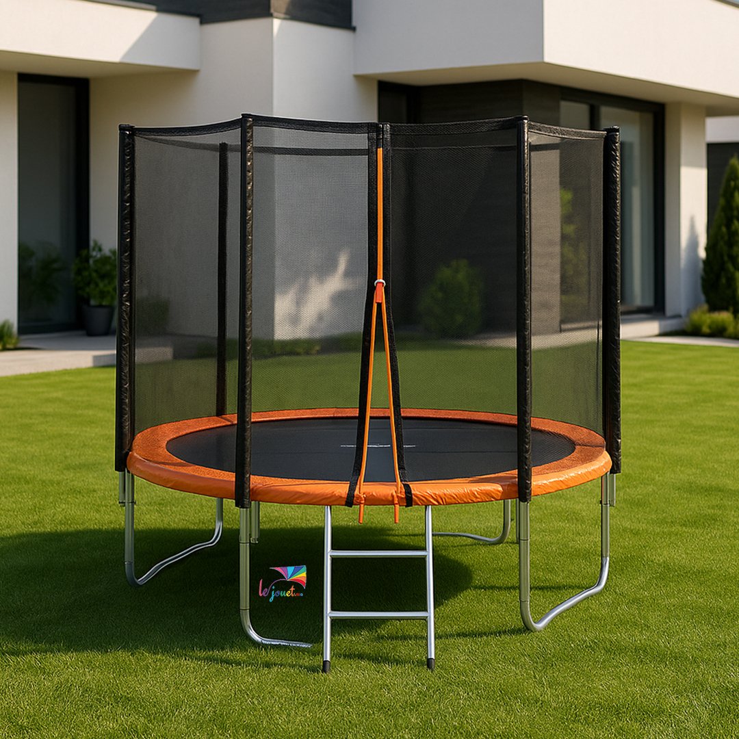 Trampoline TRIGANO 3.05 m avec filet de sécurité et échelle 3 Trampoline TRIGANO 3.05 m avec filet de sécurité et échelle – Image 3