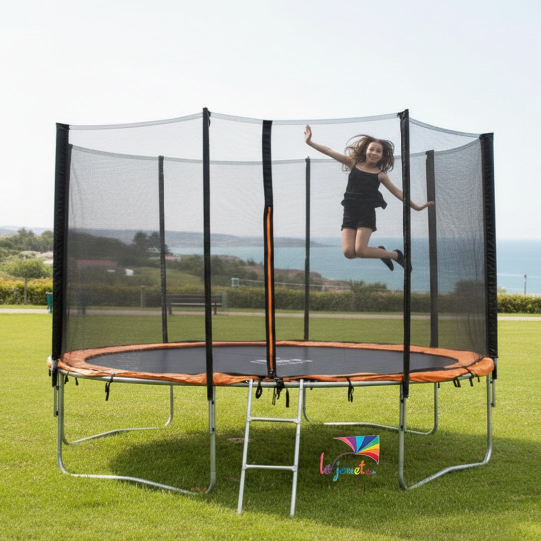 Trampoline TRIGANO 3.05 m avec filet de sécurité et échelle 9 Trampoline TRIGANO 3.05 m avec filet de sécurité et échelle – Image 9