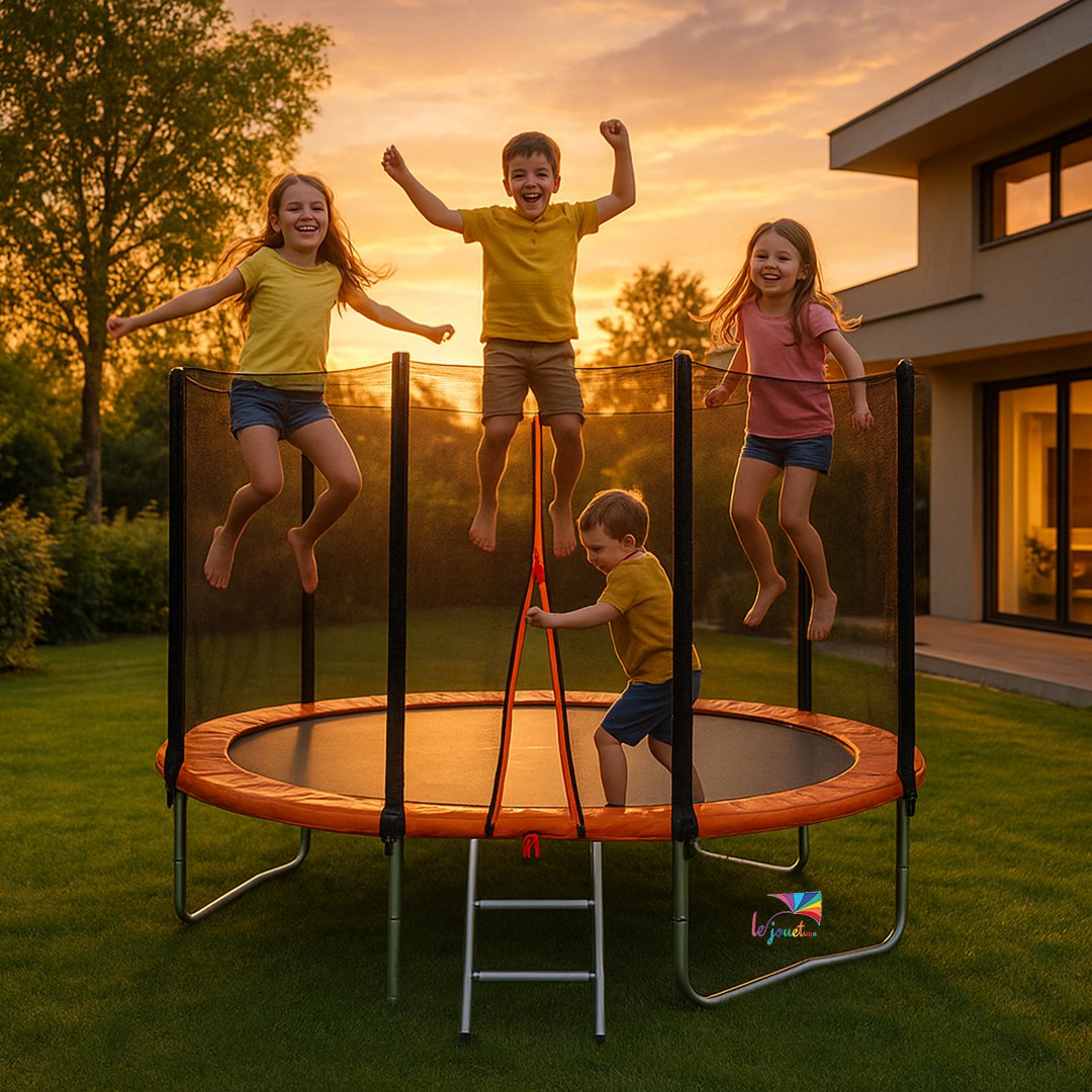 Trampoline Trigano 2.44 m de diamètre Échelle et filet 5 Trampoline Trigano 2.44 m de diamètre Échelle et filet – Image 5